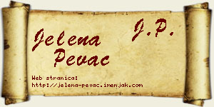 Jelena Pevac vizit kartica